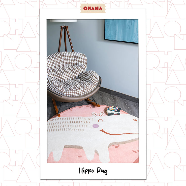 Pink Hippo Rug