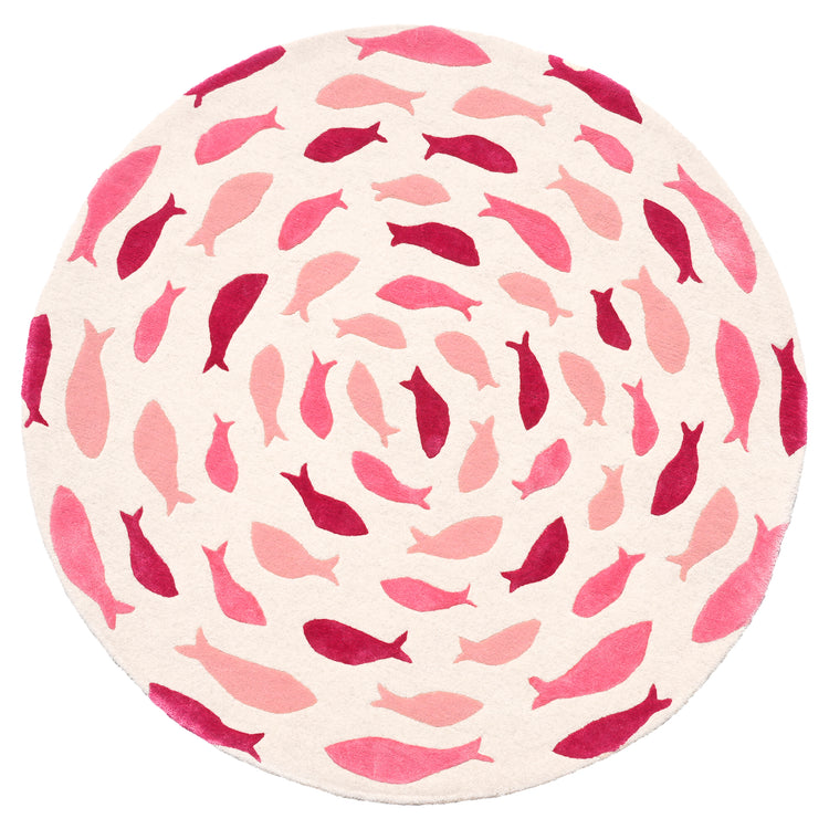 Fish Swirl Pink Rug