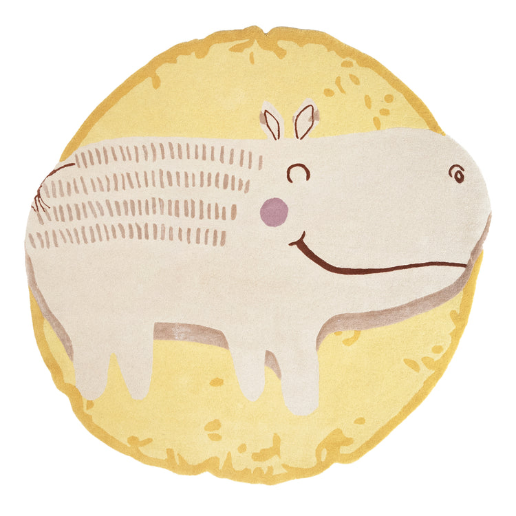 Yellow Hippo Rug