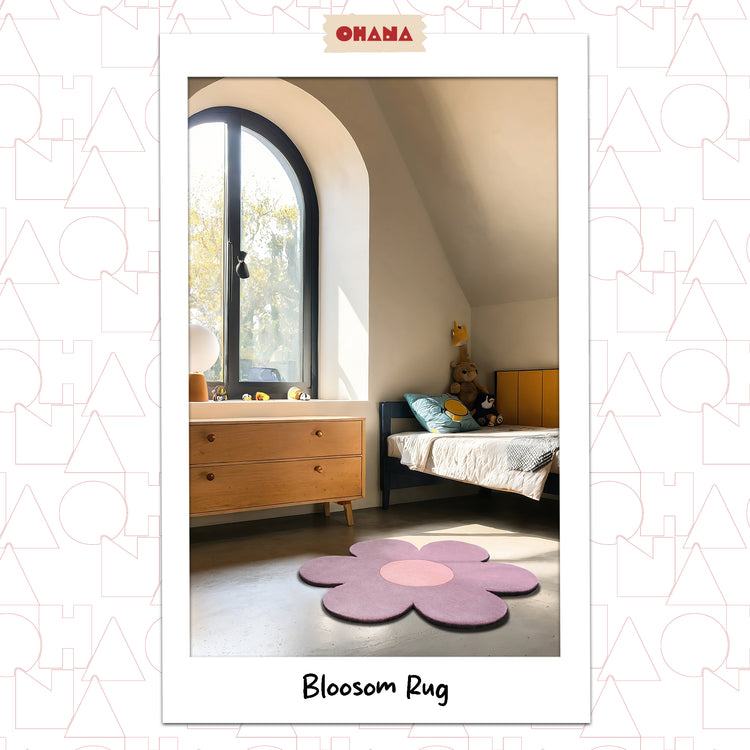 Pink Blossom Rug Wool