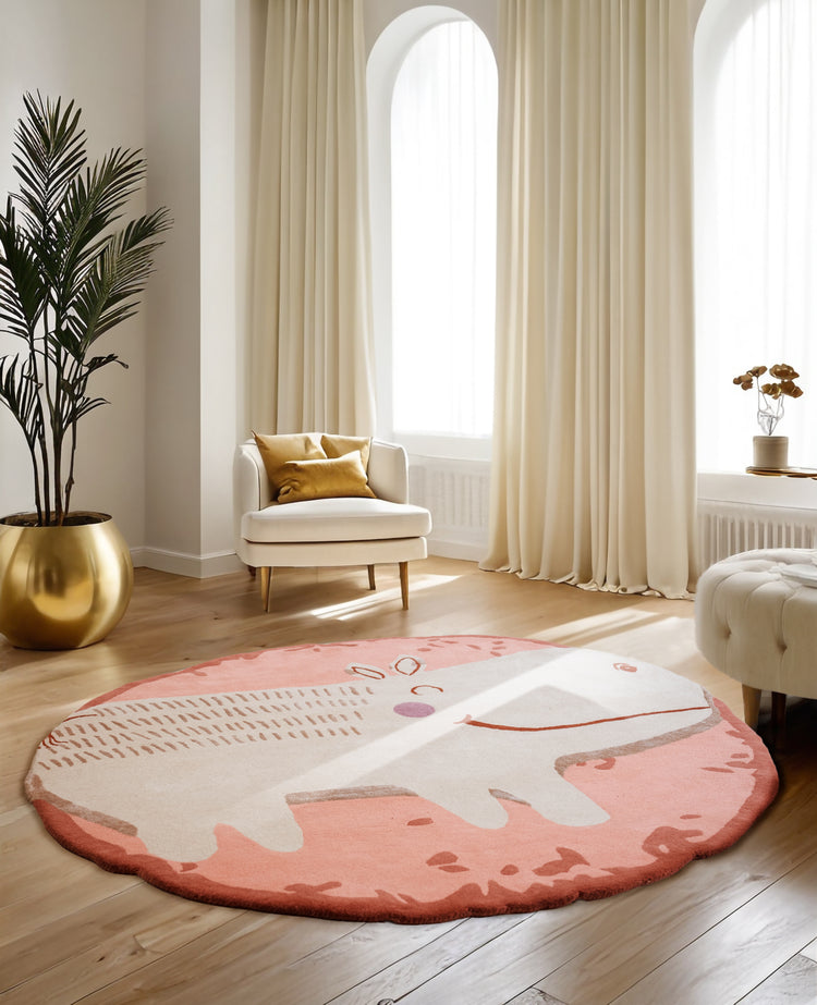 Pink Hippo Rug