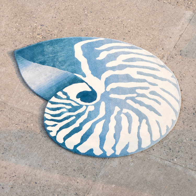 Nautilus Teal Rug