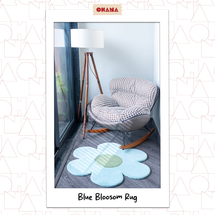 Blue Blossom Rug Wool