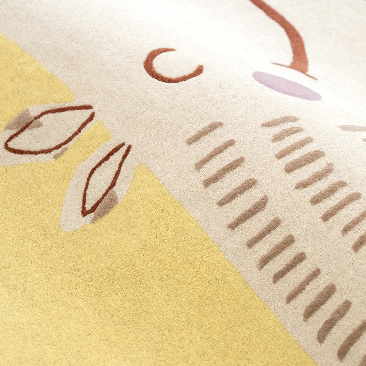Yellow Hippo Rug