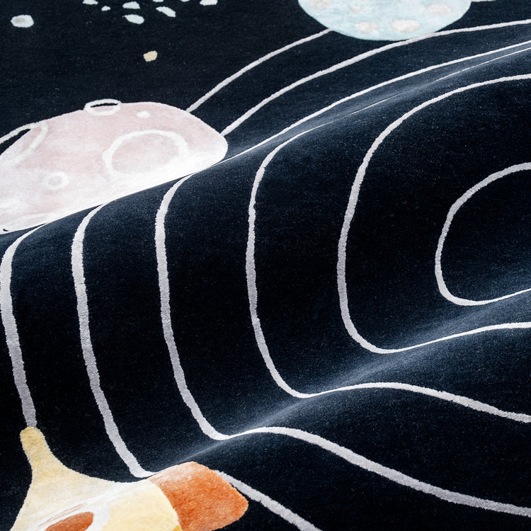 Black Space Rug