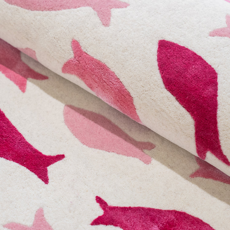 Fish Swirl Pink Rug
