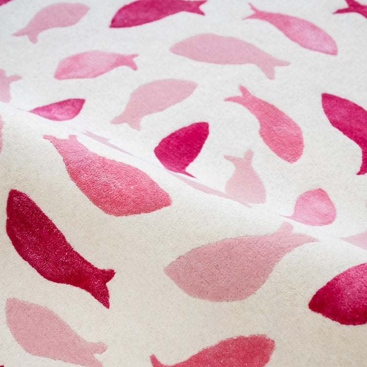 Fish Swirl Pink Rug