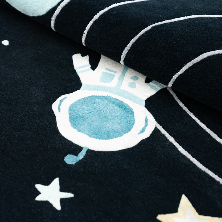 Black Space Rug