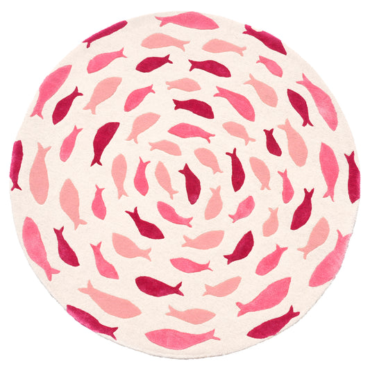 Fish Swirl Pink Rug